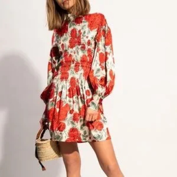 GANNI Silk Stretch Satin Mini Dress - Picture 5 of 14